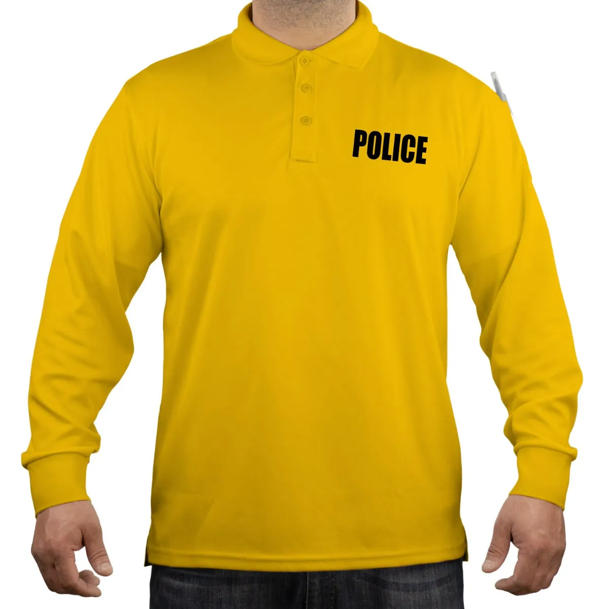 100% POLYESTER POLICE TACTICAL PERFORMANCE POLO LONG SLEEVE SHIRT