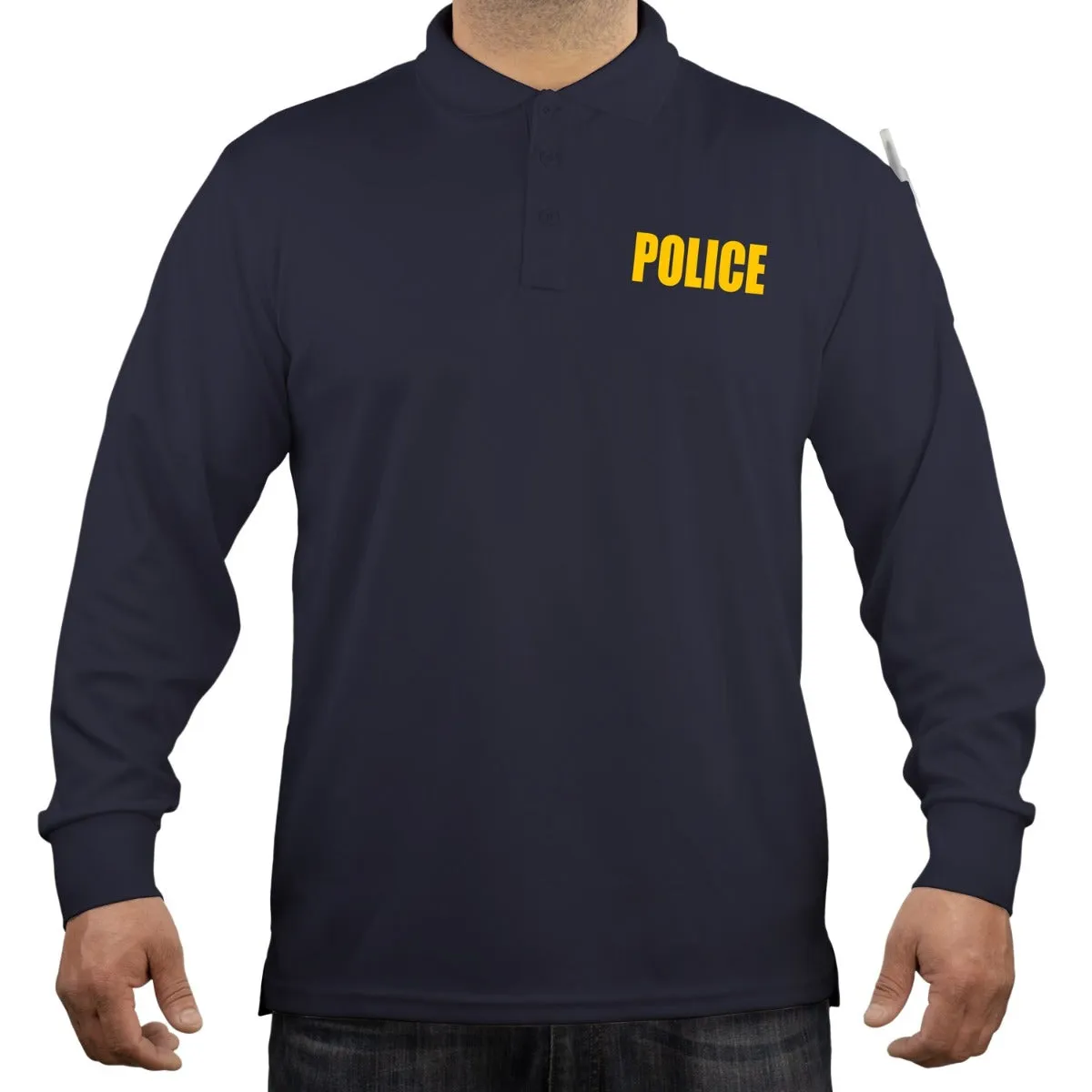 100% POLYESTER POLICE TACTICAL PERFORMANCE POLO LONG SLEEVE SHIRT