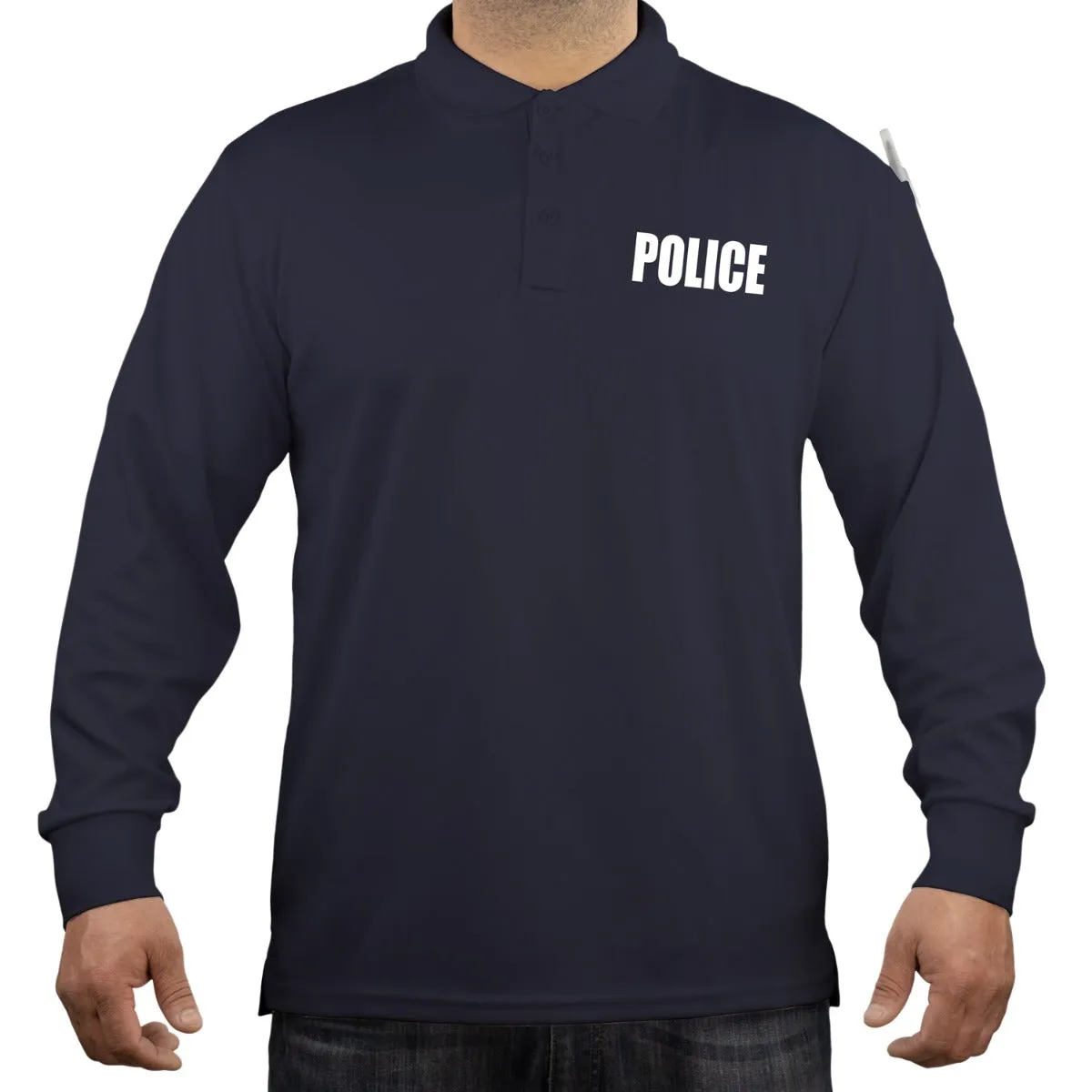 100% POLYESTER POLICE TACTICAL PERFORMANCE POLO LONG SLEEVE SHIRT