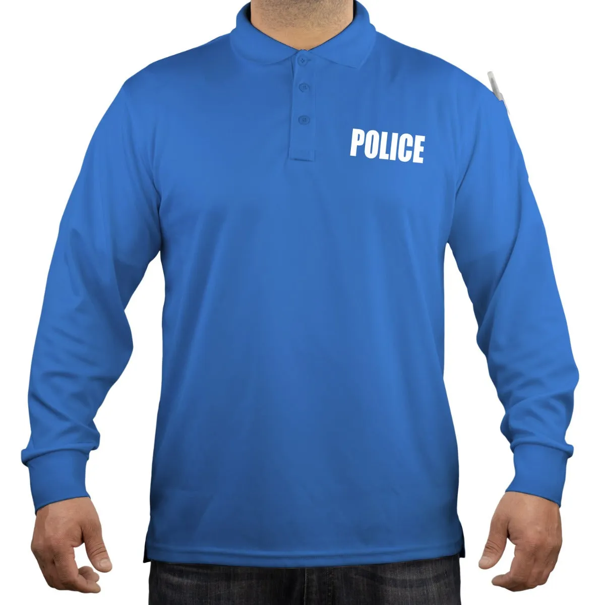 100% POLYESTER POLICE TACTICAL PERFORMANCE POLO LONG SLEEVE SHIRT