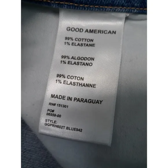 10/30 Good American Good Girlfriend Frayed Jeans In Blue942