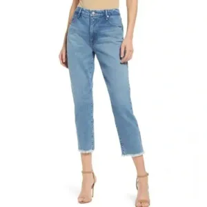 10/30 Good American Good Girlfriend Frayed Jeans In Blue942
