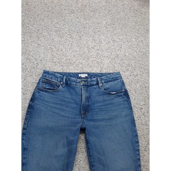 10/30 Good American Good Girlfriend Frayed Jeans In Blue942