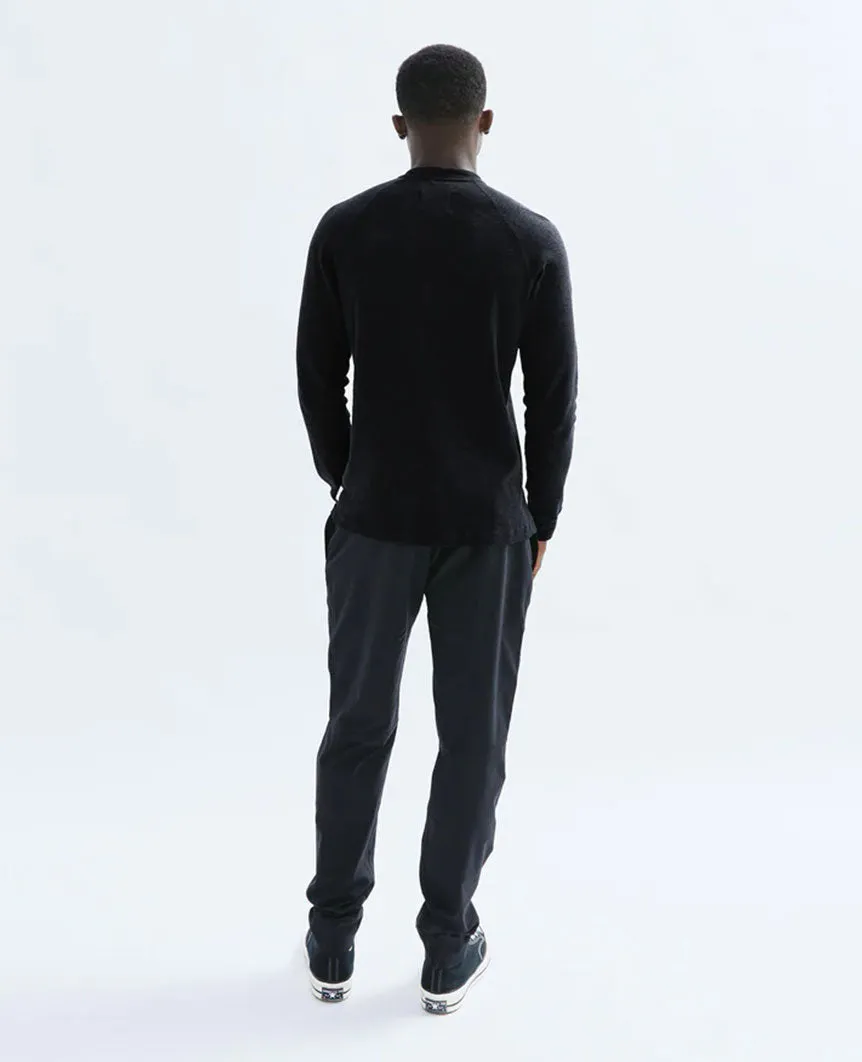 1X1 Slub Henley Black