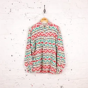 90s Pattern Flannel Shirt - White - XL