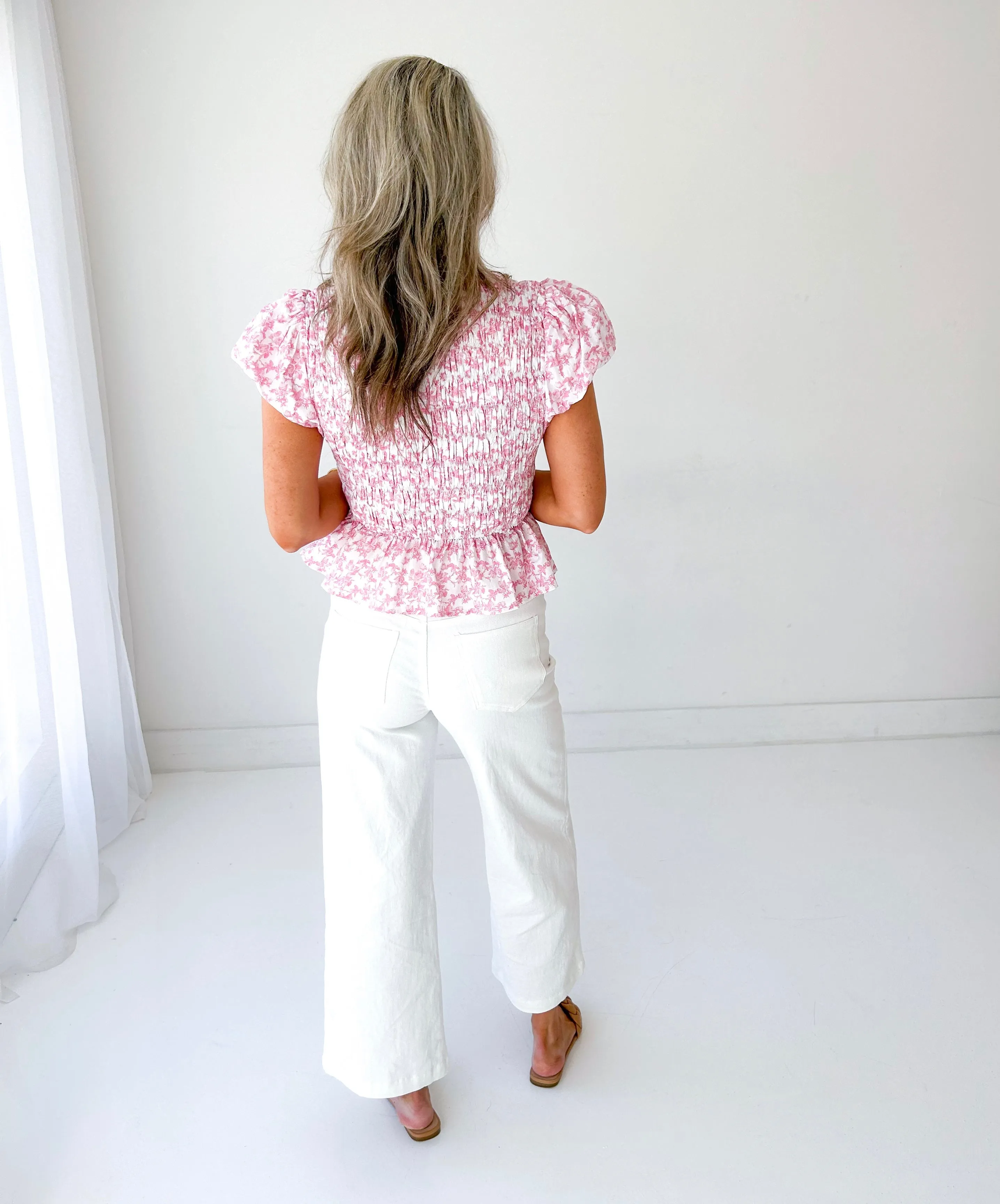 Abbey Floral Smocked Top