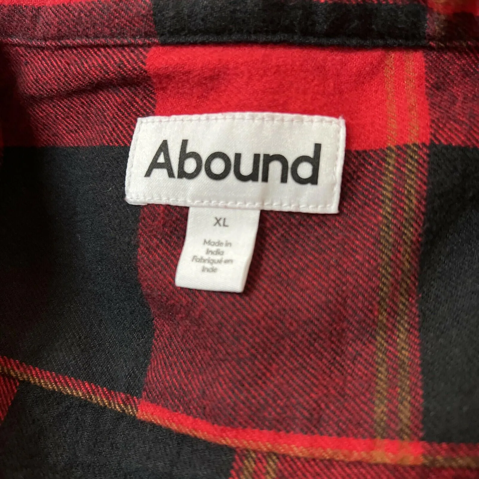 Abound Plaid Flannel long Sleeve mens shirt size XL