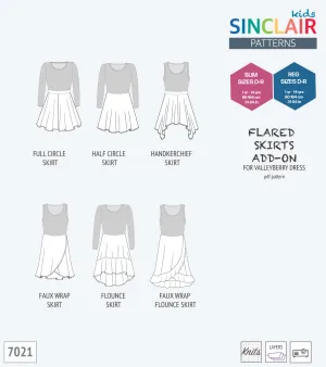 ADD-ON Flared skirts add-on pack for Valleyberry dress for children (PDF)