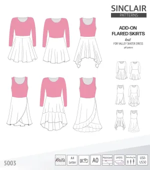 ADD-ON Flared skirts for Valley skater dress (PDF)