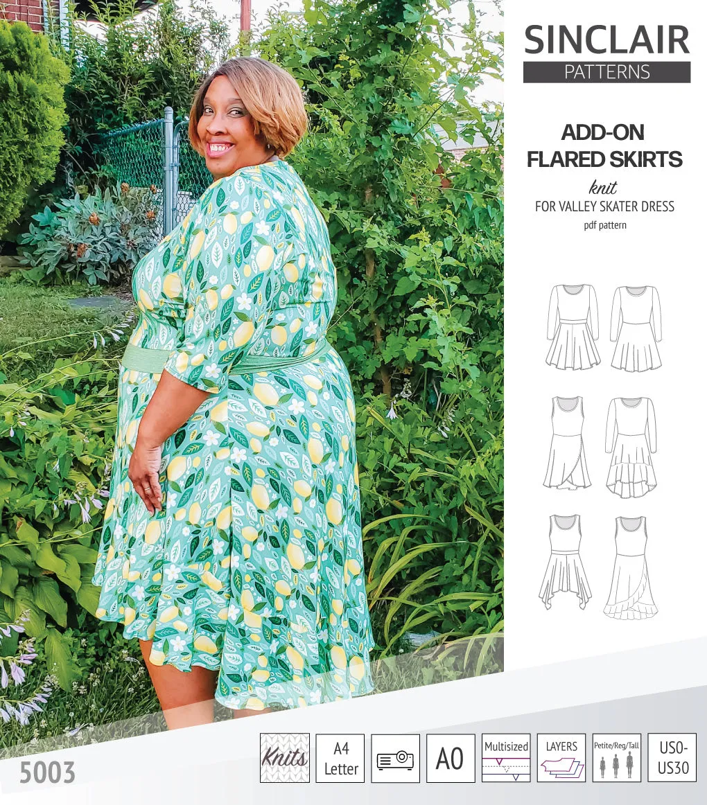 ADD-ON Flared skirts for Valley skater dress (PDF)