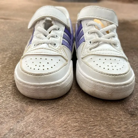 Adidas Forum Low 'Fruits &amp; Rainbow Patches' Low Top Lace Velcro Girls Sneakers