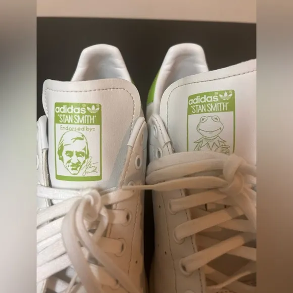 Adidas Stan Smith Kermit Disney White Green Sneakers Mens 9.5 Limited Edition