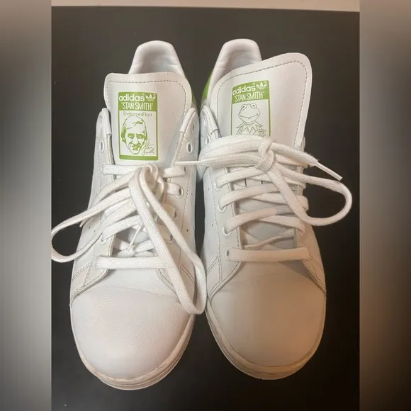Adidas Stan Smith Kermit Disney White Green Sneakers Mens 9.5 Limited Edition