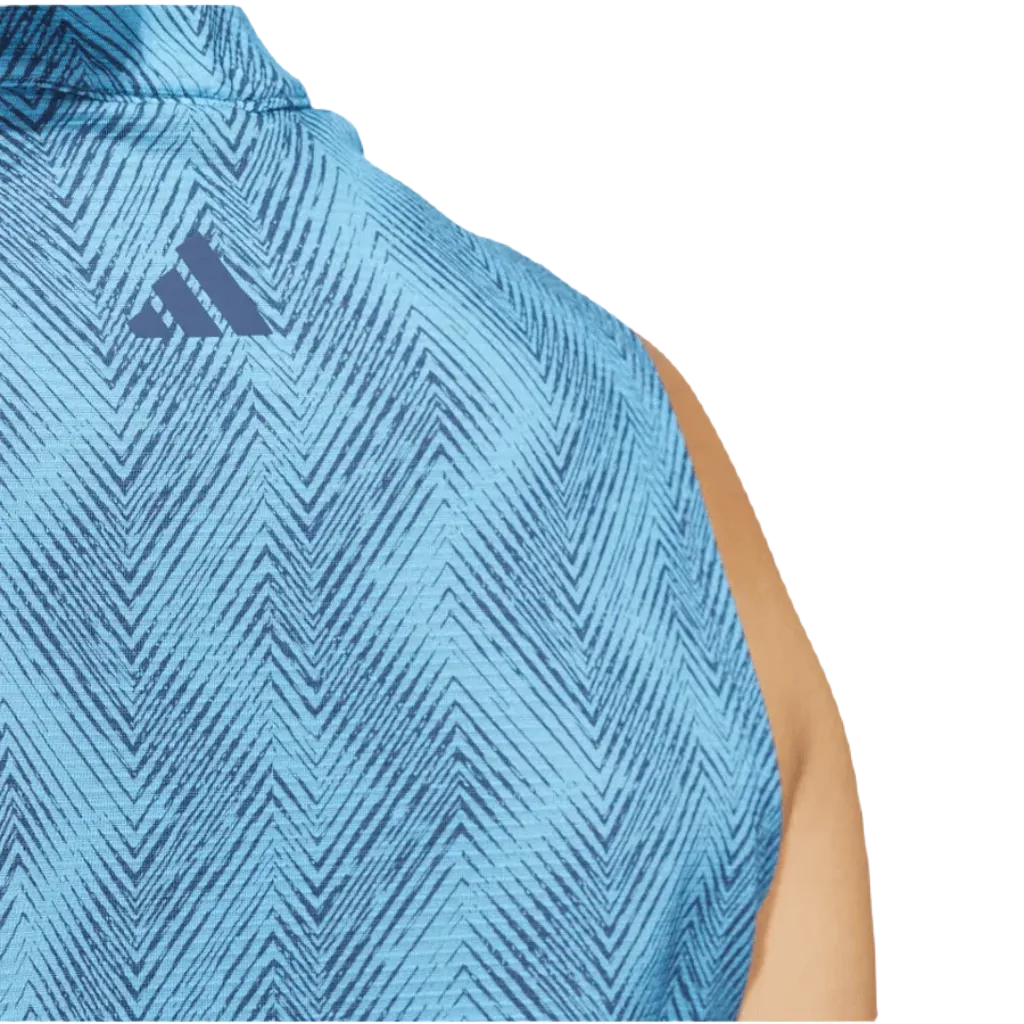 Adidas Ultimate365 Ladies Ottoman Printed Sleeveless Polo Shirt