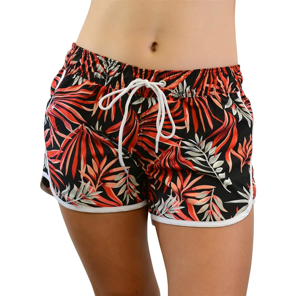 Adoretex Women's Fern Garden Quick Dry Board & Water Shorts (FPB010)