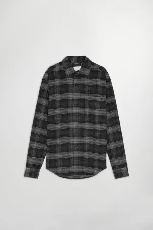 Adwin 5292 Dark Grey Flannel Check Shirt