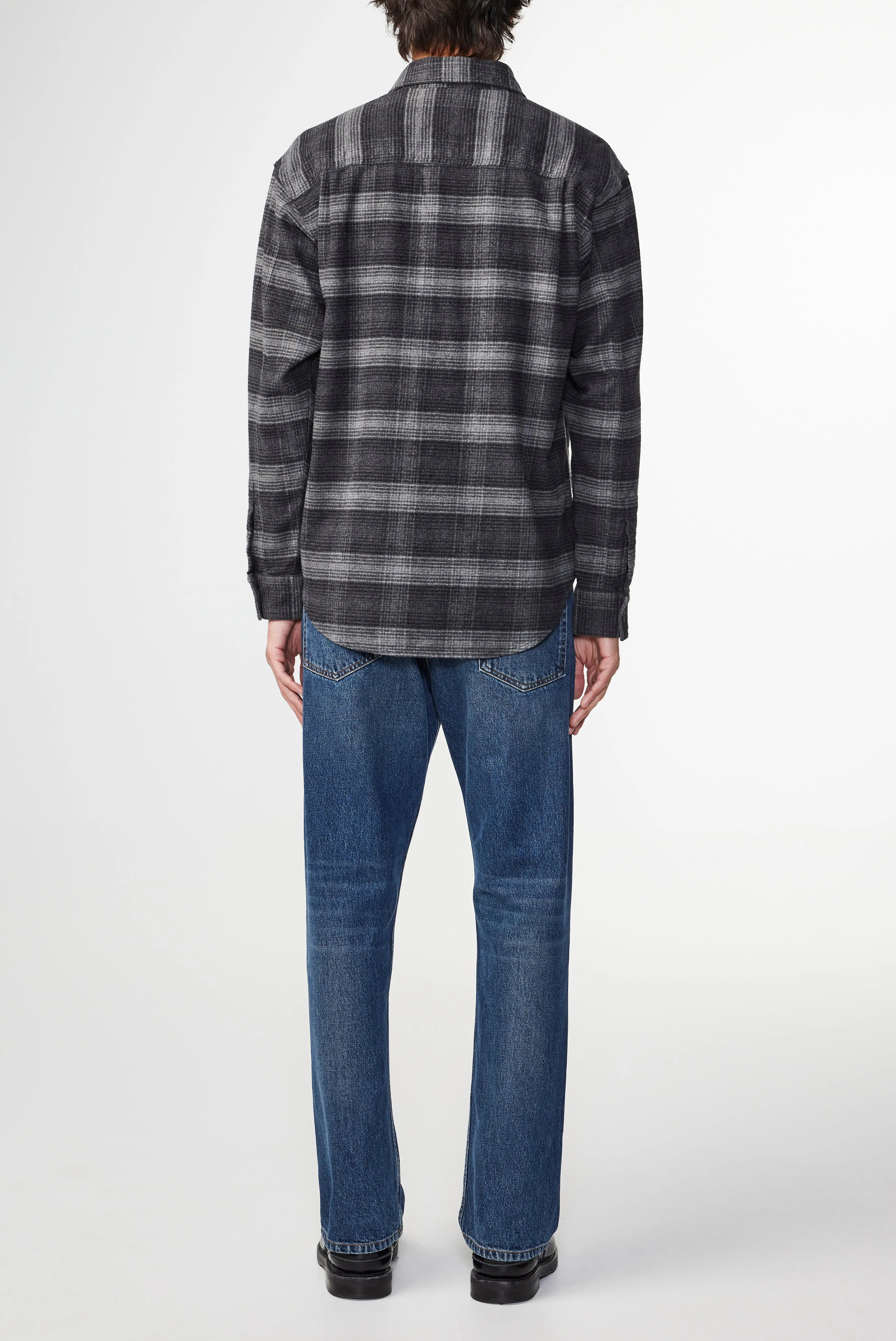 Adwin 5292 Dark Grey Flannel Check Shirt