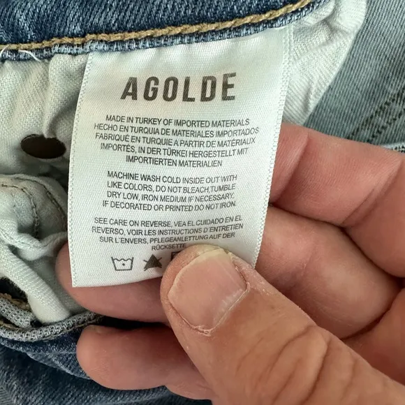 Agolde Nico High Rise Slim Fit Jeans Size 32