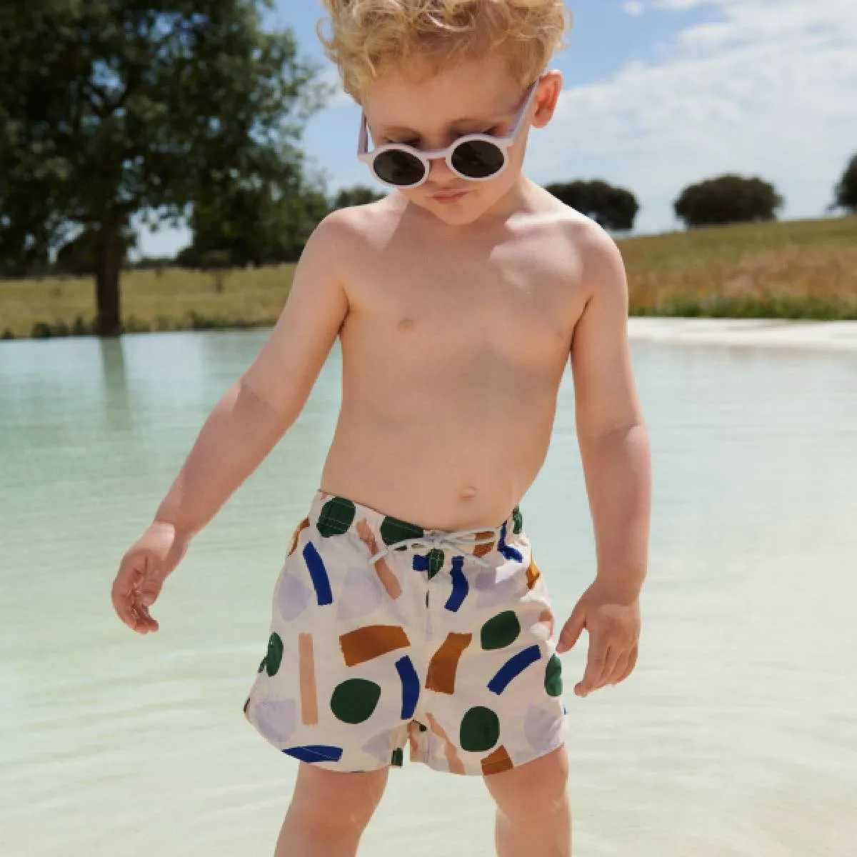 Aiden Printed Board Shorts - Badehose aus 100% recyceltes Polyester