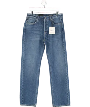 All Saints Blue Reid Straight Fit Denim Jeans W30