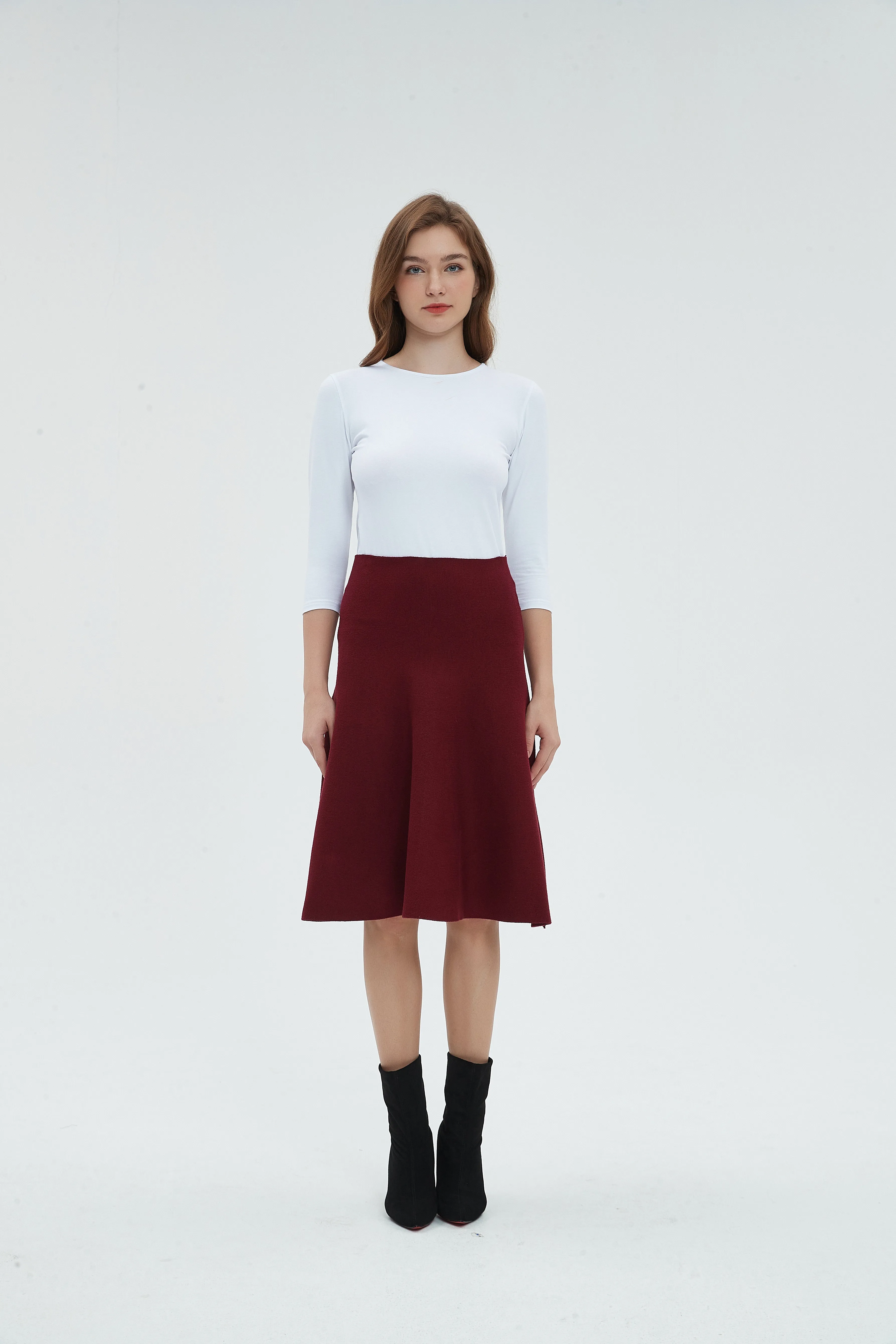 AMAZING  MM SKIRT - MAROON 2.0 From Mia Mod