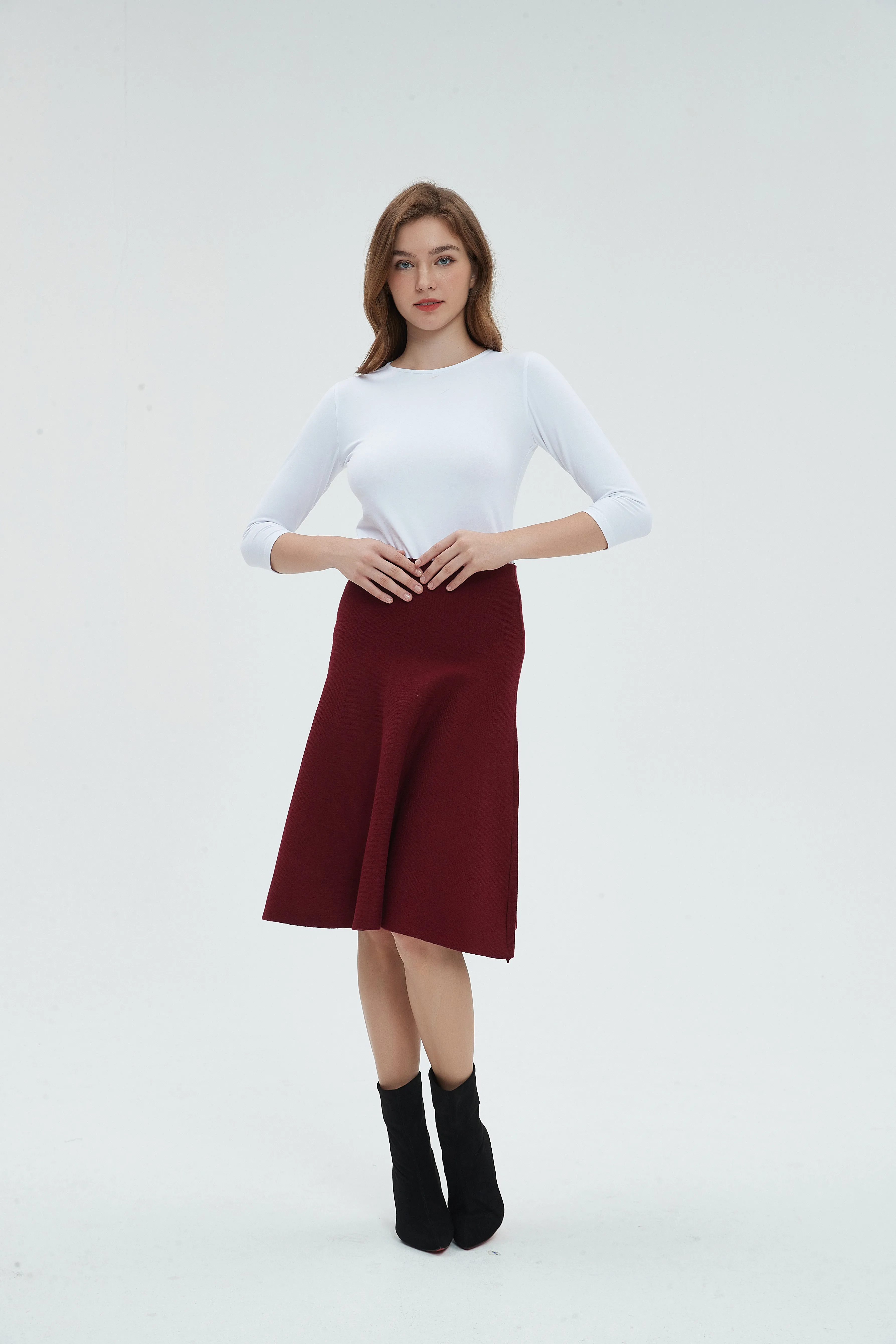 AMAZING  MM SKIRT - MAROON 2.0