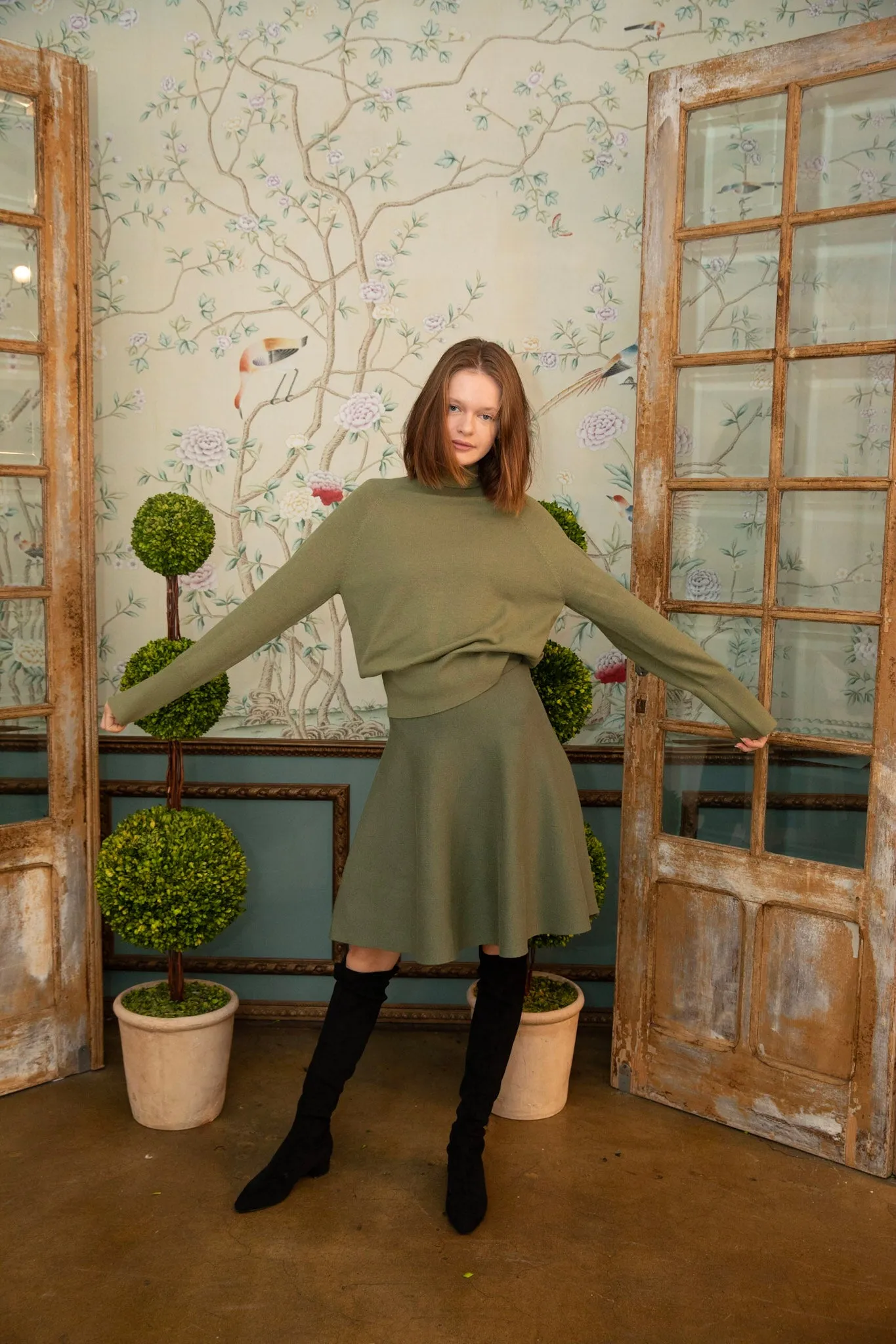 AMAZING  MM SKIRT - OLIVE GREEN