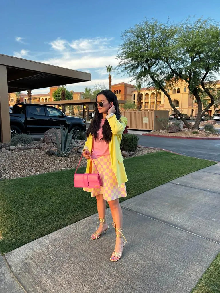 Amazing MM Skirt - Year Round Pink Yellow Check