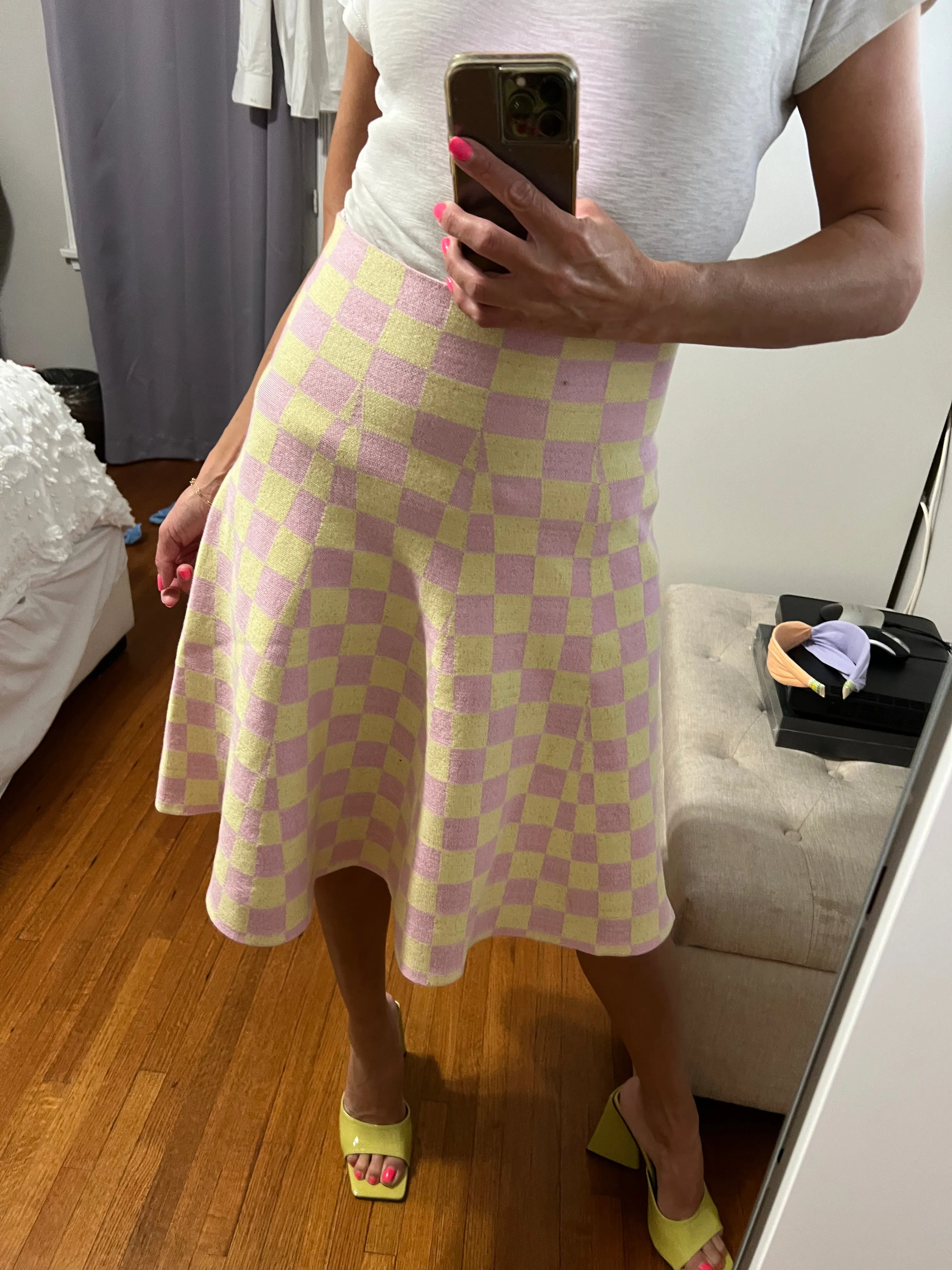 Amazing MM Skirt - Year Round Pink Yellow Check