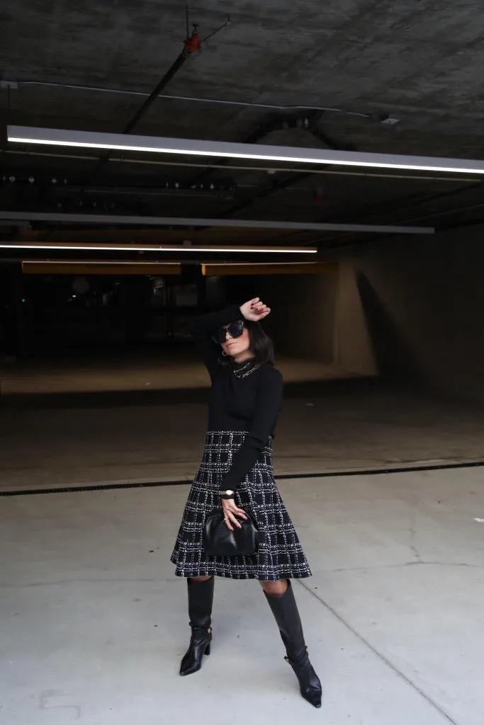 AMAZING MM SKIRT - YR RND BLACK TWEED
