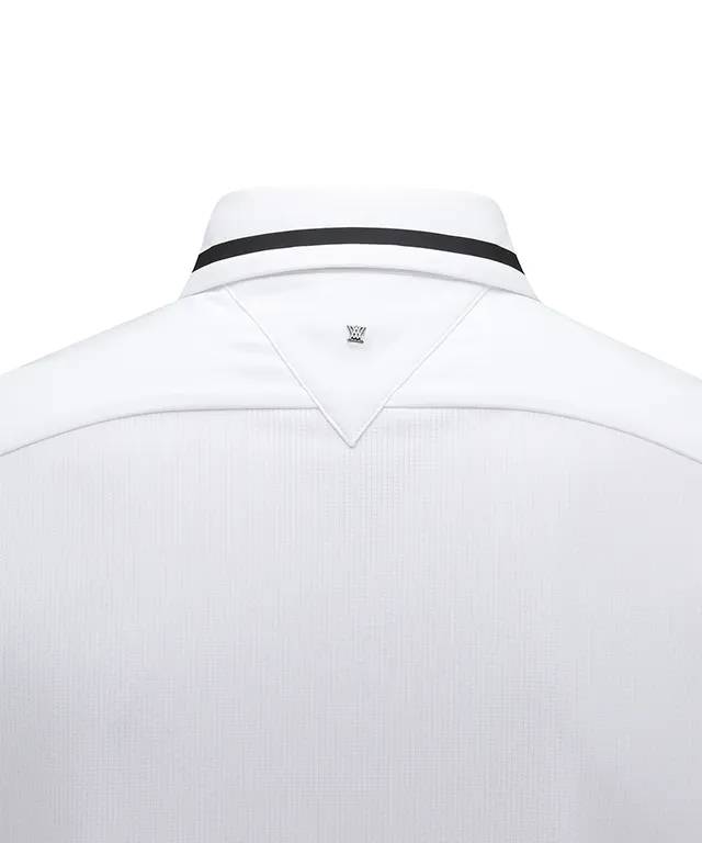 ANEW Golf: Men Back Triangular Point Short T-Shirt - White