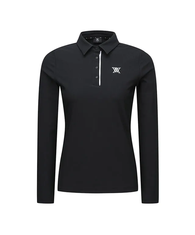 ANEW Golf: Women Corduroy Long T-Shirt - Black