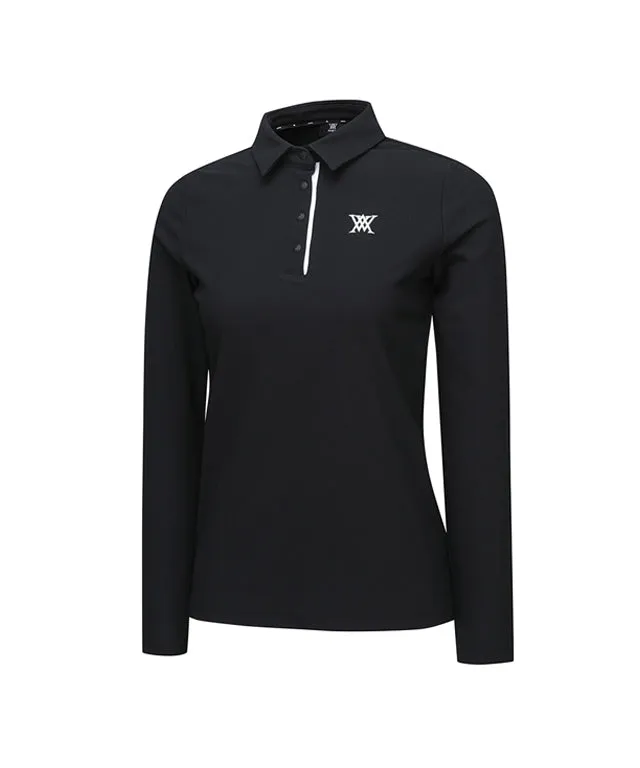 ANEW Golf: Women Corduroy Long T-Shirt - Black
