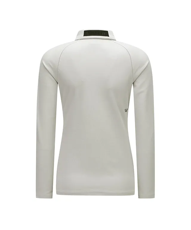 ANEW Golf: Women Corduroy Long T-Shirt - Light Gray