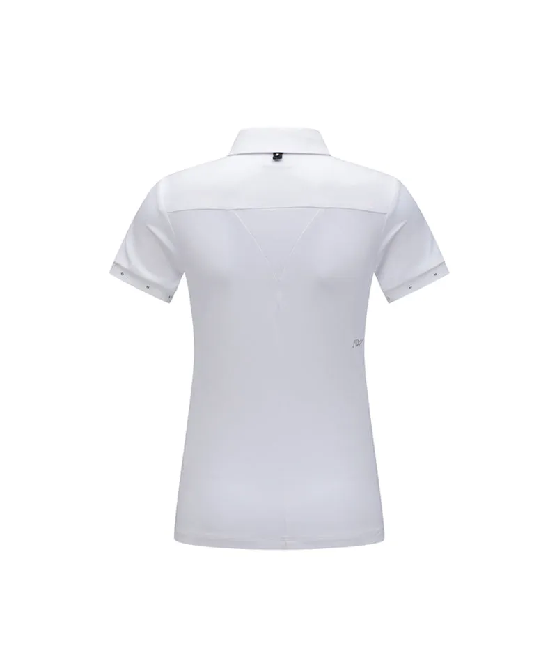 ANEW Women's Back Triangular Point Short T-Shirt - White
