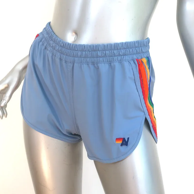 Aviator Nation 5 Stripe Flex Board Shorts Island Blue Size Small