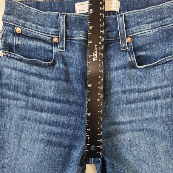 AYR The Chiller Skinny Jeans Womens 28 Medium Wash Blue Mid Rise Stretch