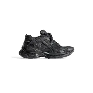 Balenciaga Black Mesh and Faux Leather Runner Sneakers