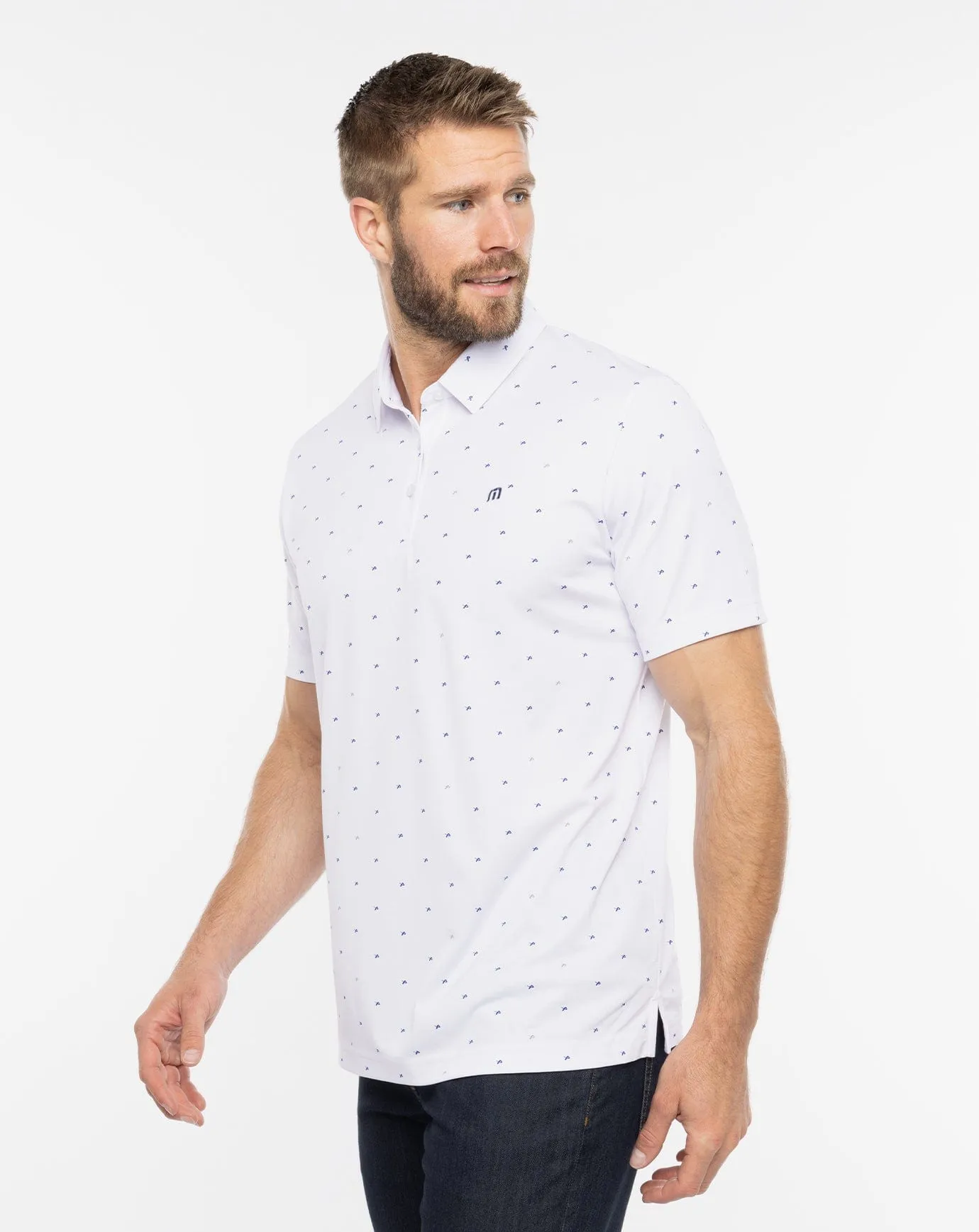 Bauer Travis Mathew On the Screws Mens Polo Shirt - White