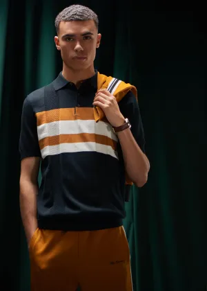 Ben Sherman Chest Stripe Polo Black