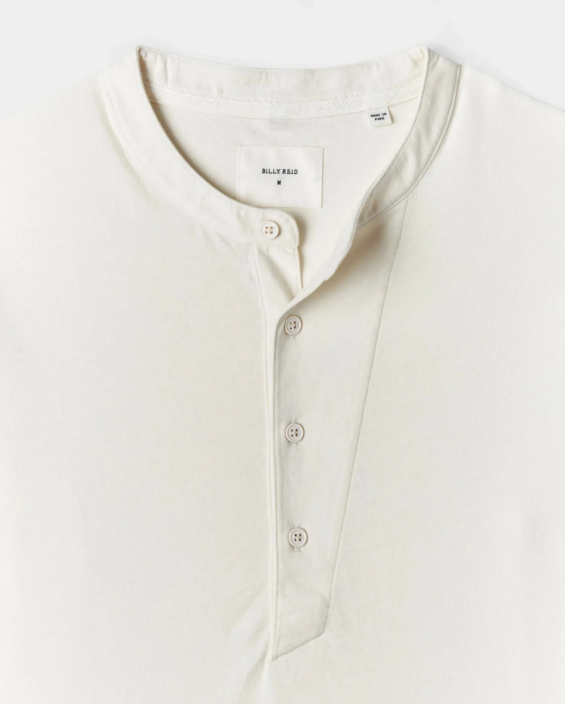 BILLY REID Sueded Cotton Louis Henley | Natural