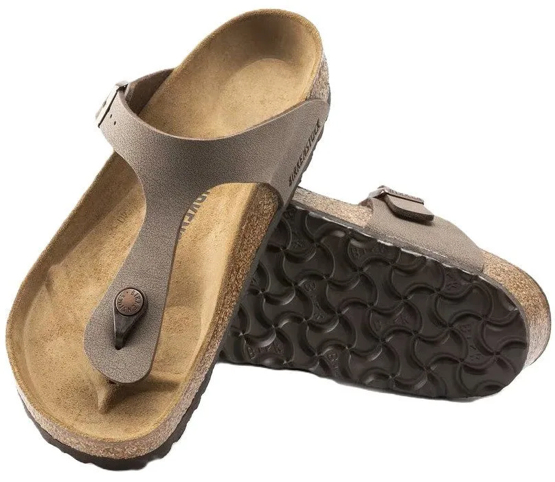 Birkenstock Gizeh Sandals - Mocha Birkibuc | Comfortable Cork Footbed