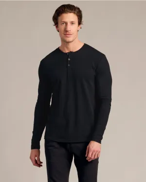 Black Long Sleeve Henley