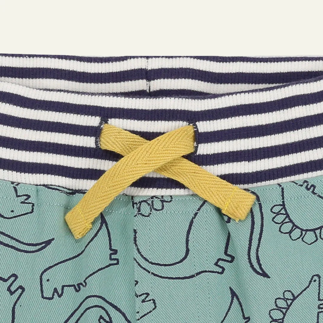 Blue Dinosaur Print Shorts