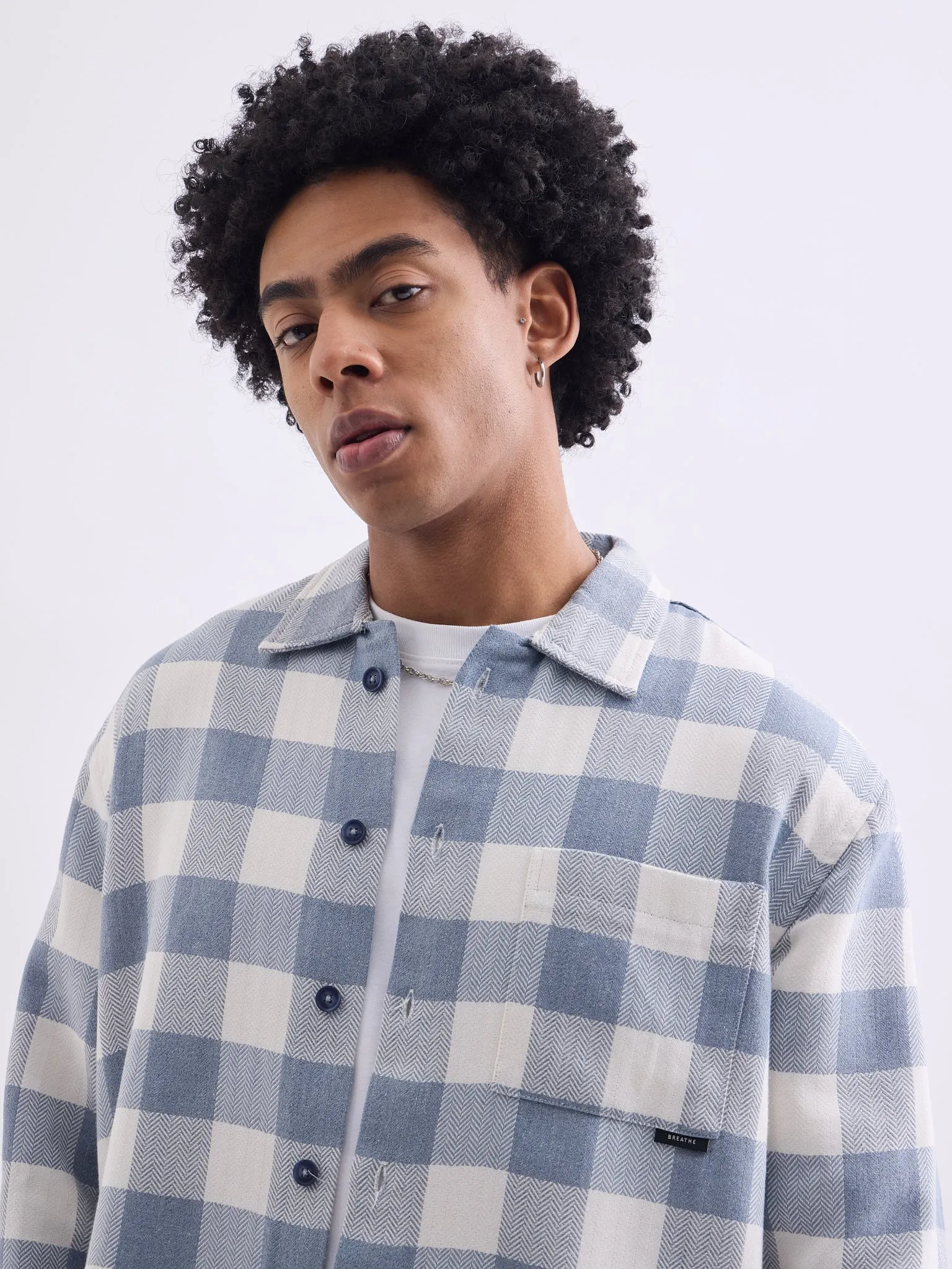 Blue Flannel Overshirt
