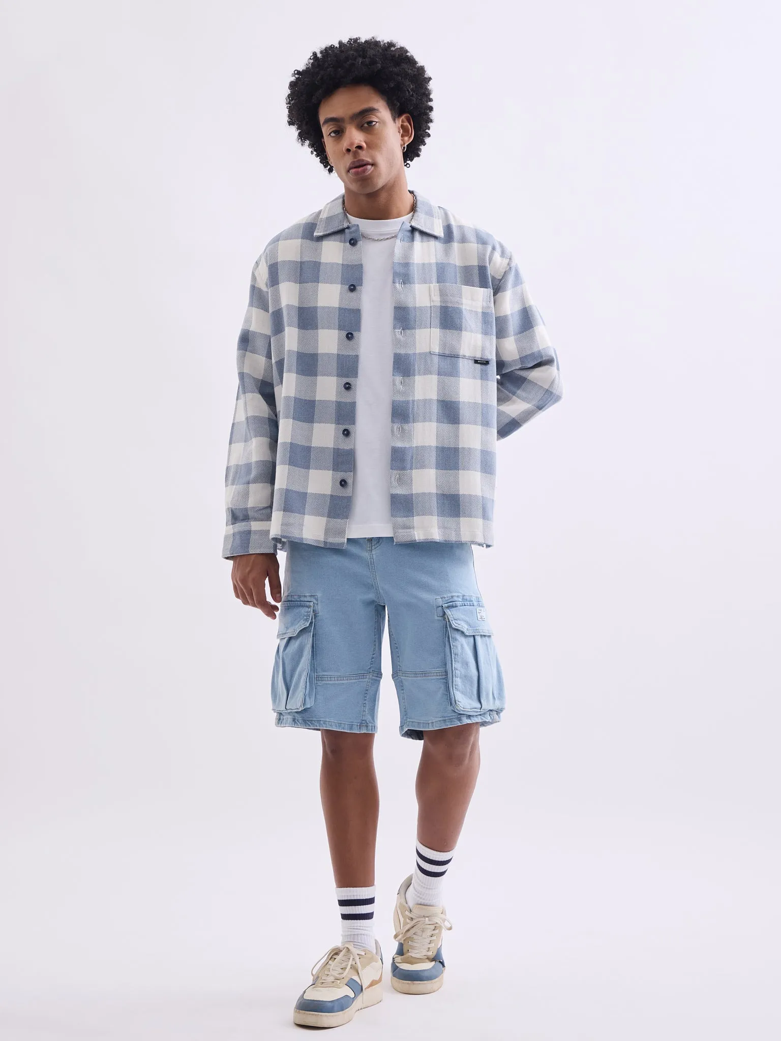 Blue Flannel Overshirt