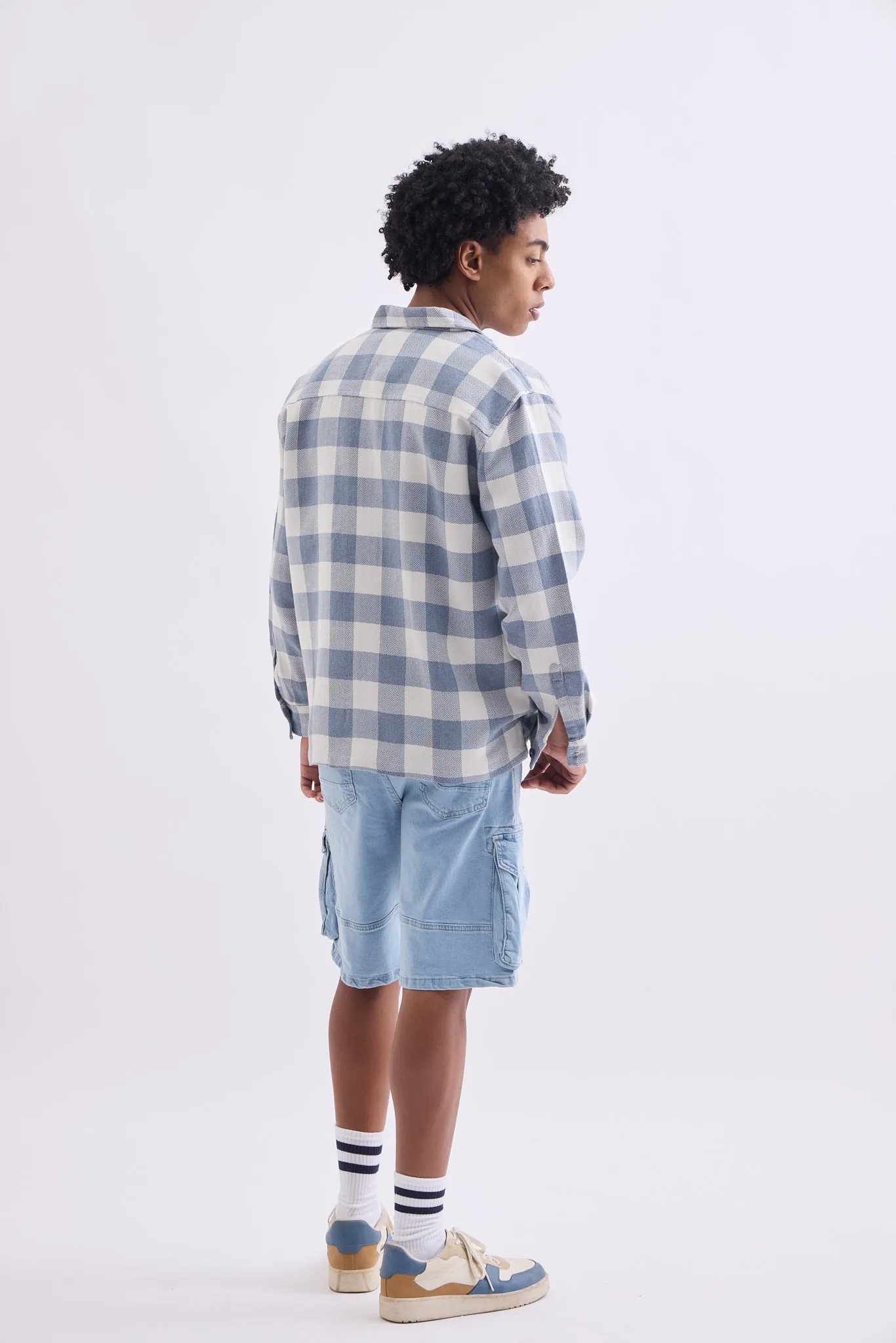 Blue Flannel Overshirt