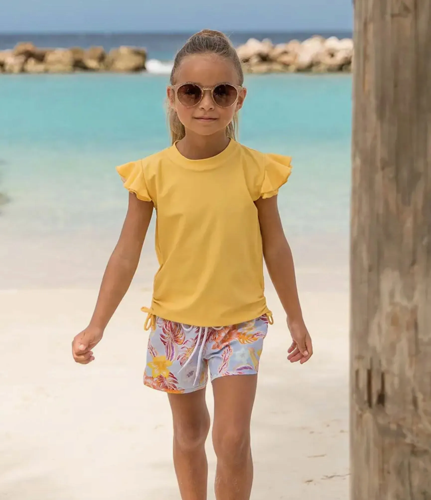 Boho Tropical Girls Board Shorts