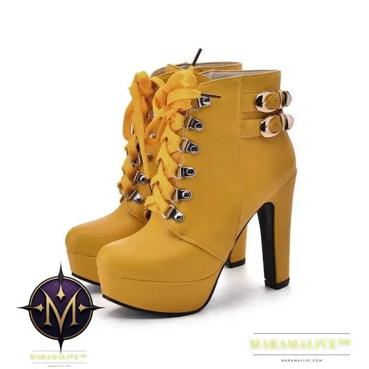boots with studded leather