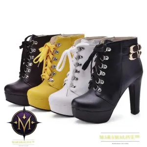 boots with studded leather